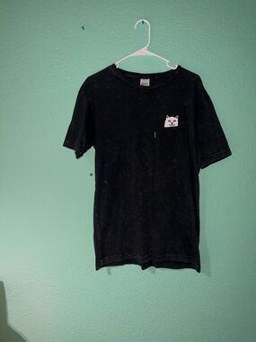 Ripndip Black Tee with Signature Neck Label